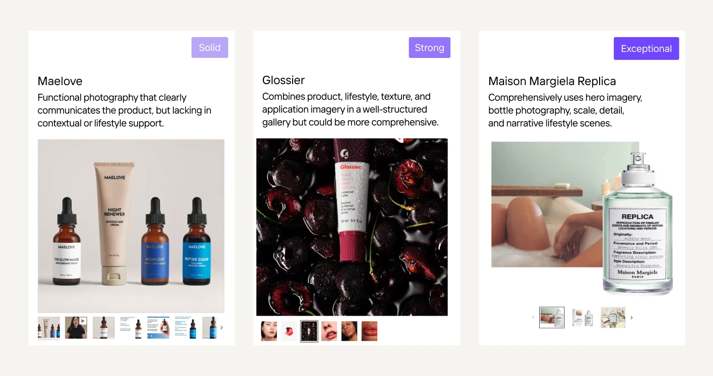 Examples of broad product image type coverage