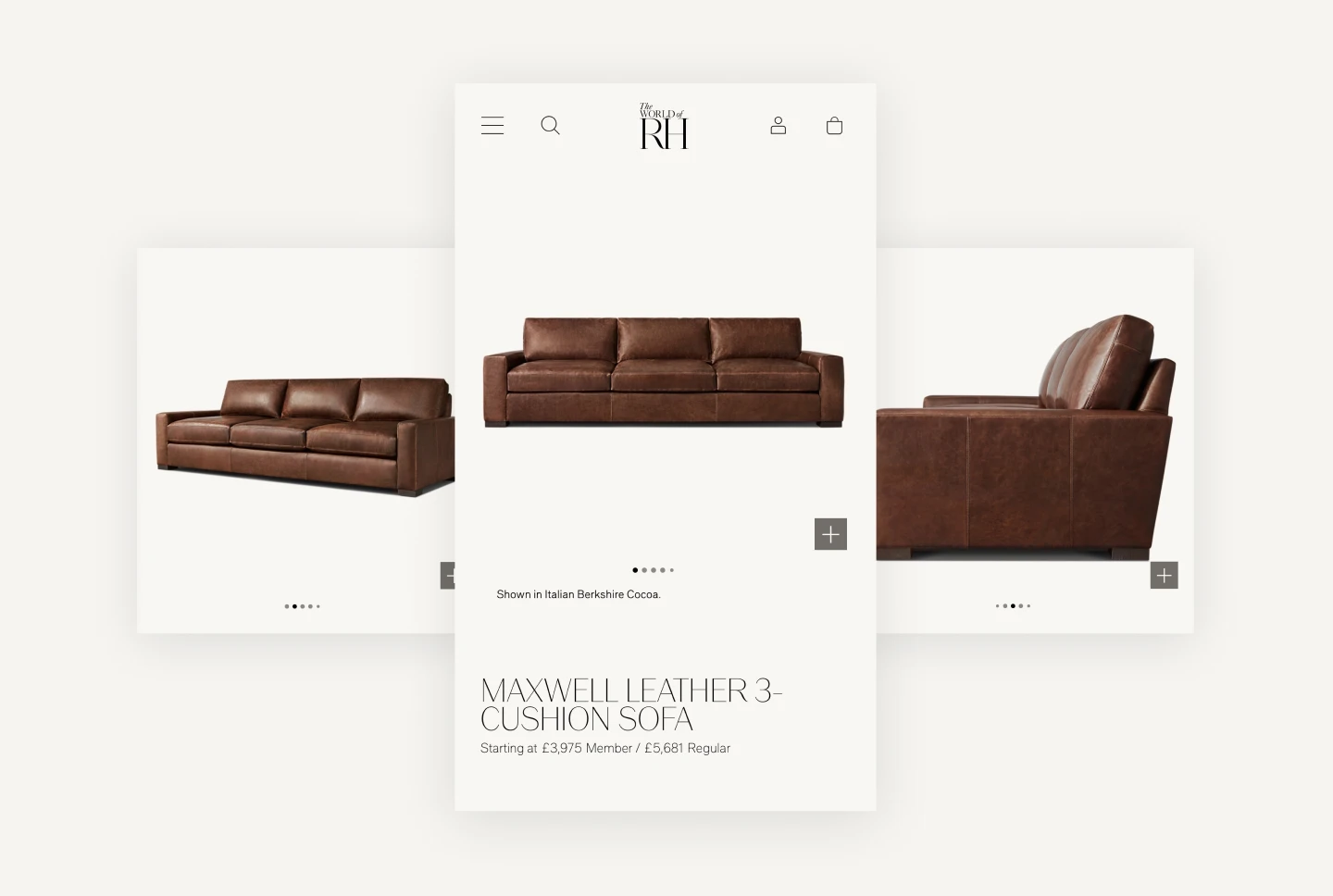 Mobile product page design example